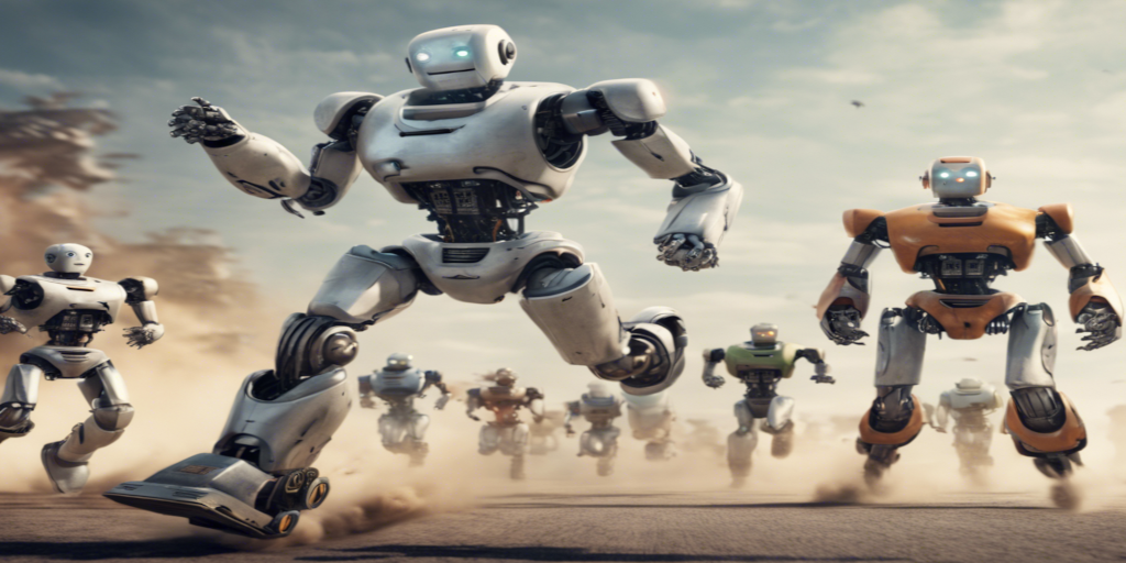 Robots running a race